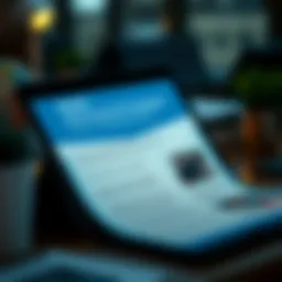 Creative email layout showcasing engaging content