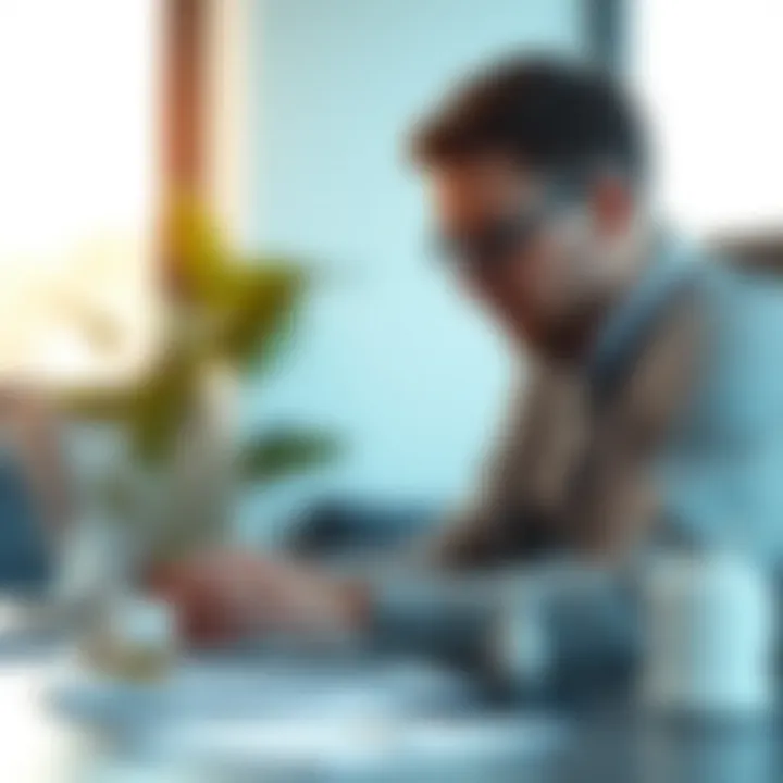 Data Insights for Business Growth Entrepreneur analyzing data on a laptop