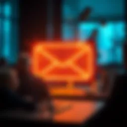 A conceptual illustration of email communication