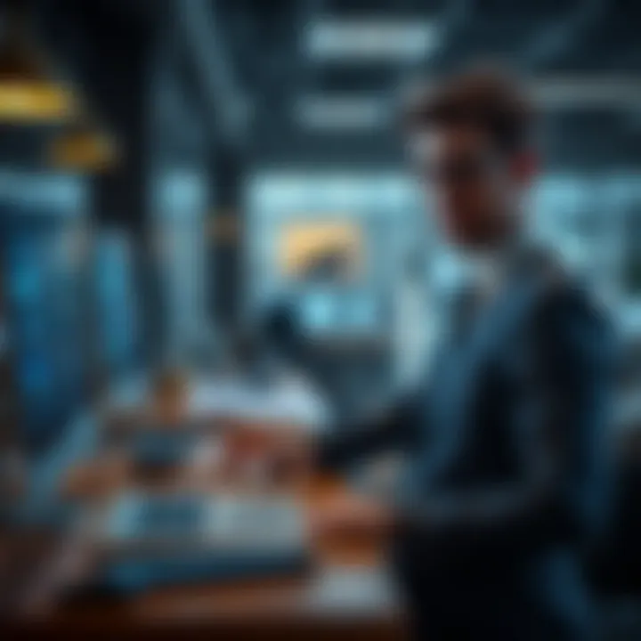 Technology Integration in Business Illustration of integration of technology in business