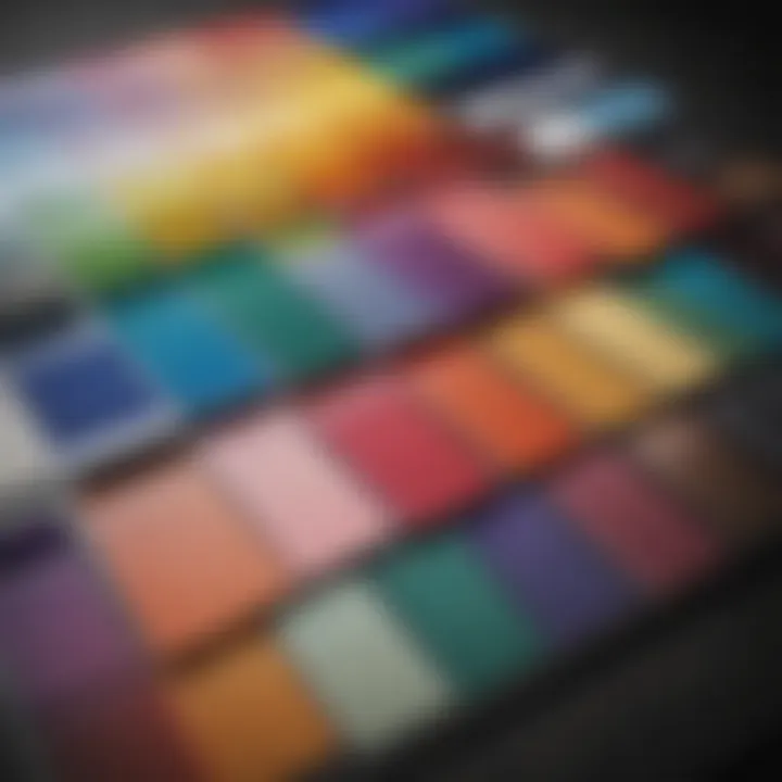 Color palette showcasing brand identity elements