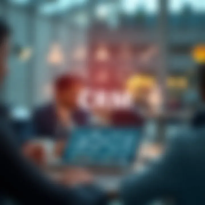 Visual representation of various CRM functionalities