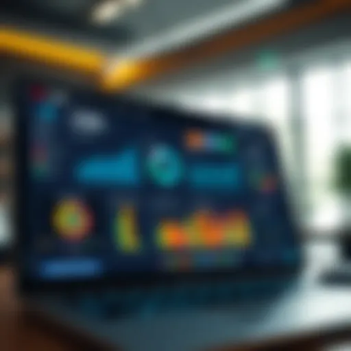 Visual representation of CRM software dashboard