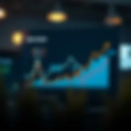 Graph showcasing sales trends
