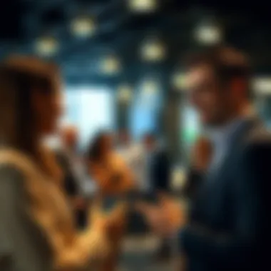 Professional networking scenario illustrating connection