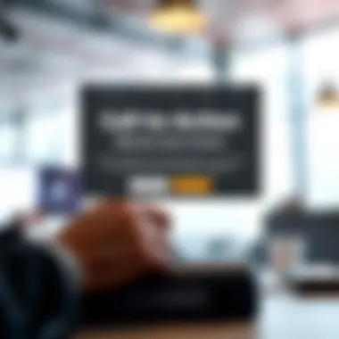 Effective Call-to-Action Illustration of a compelling call-to-action on a splash page