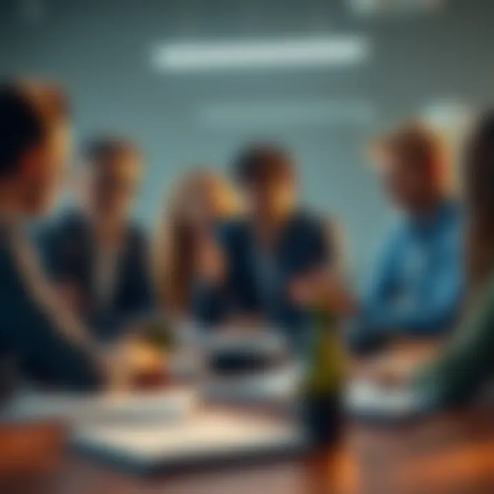 Engaging brainstorming session among colleagues