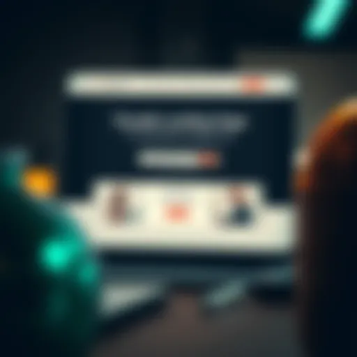 A visually appealing layout showcasing landing page elements