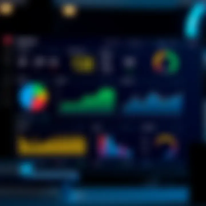 Digital dashboard displaying key performance indicators and compliance metrics