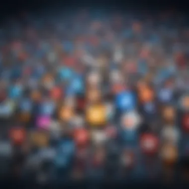 Diverse Social Media Platforms A vibrant illustration showcasing various social media icons.