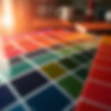 Color palette showcasing brand identity and emotional appeal