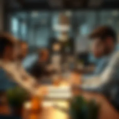 Illustration of a marketing strategy planning session