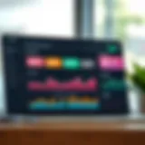 A dashboard showcasing client management software features