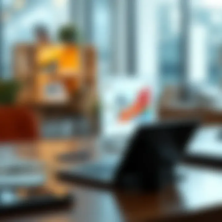 Concept image depicting social media strategy planning