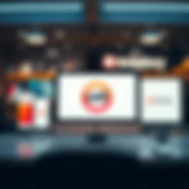 Consistent Brand Application Across Platforms Illustration of brand application across various platforms.