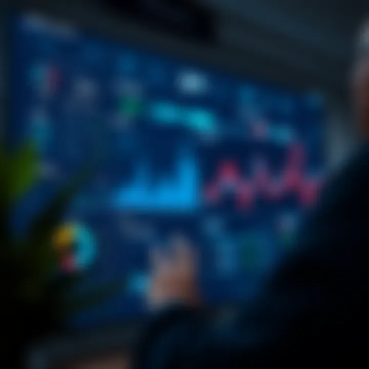 CRM Interface and Data Insights A sophisticated CRM interface showcasing data analytics.