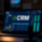 Visual representation of CRM billing software interface