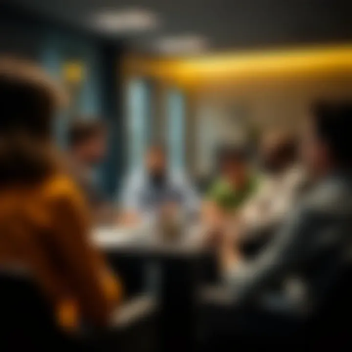 Ethical Practices through Local Business Collaboration A collaborative meeting between local businesses discussing ethical practices.