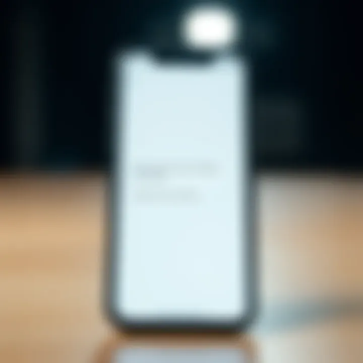 Mobile device showcasing successful text promotion