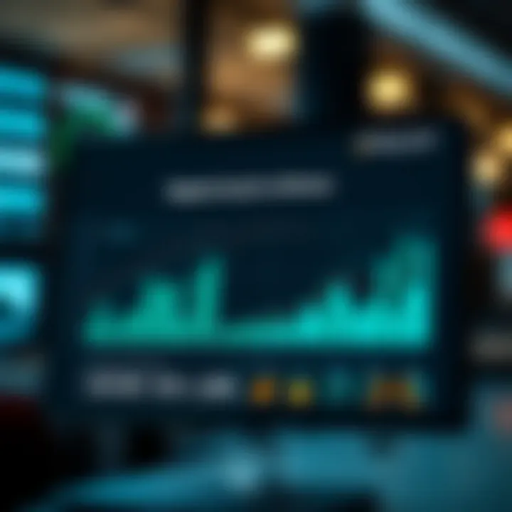 A detailed chart illustrating market trends in the software industry