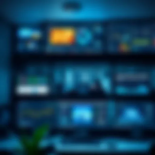 Diverse Software Applications A diverse range of software applications displayed on multiple screens