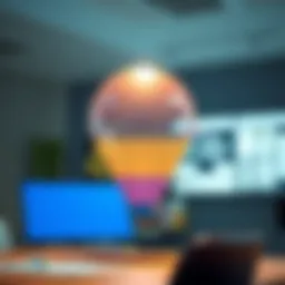 Visual representation of awareness stage in marketing funnel