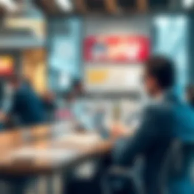 Franchising concept illustration showing various business models