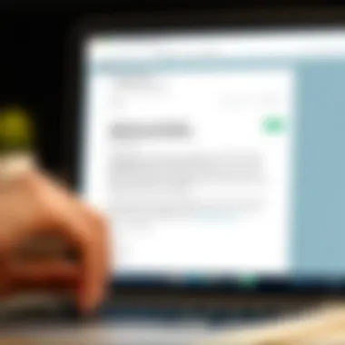 An email draft on a computer screen, showcasing thoughtful wording.