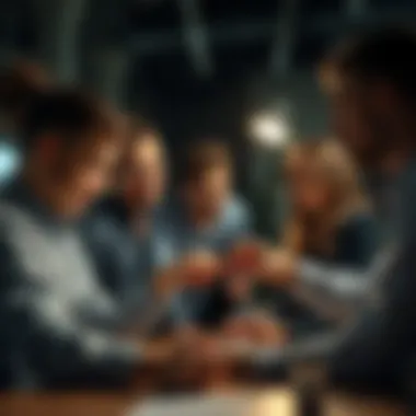 Problem-Solving Team Activity Team members engaging in a problem-solving activity