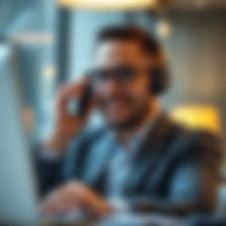 Effective Communication Techniques in Cold Calling A professional engaging in a phone conversation with confidence