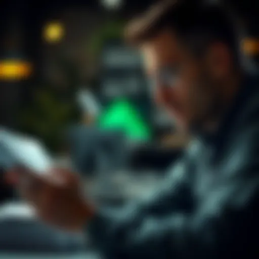 A person analyzing data to prepare for a cold call