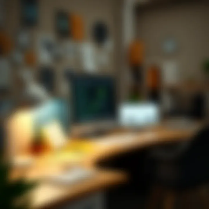 Optimized Workspace for Sales Success A thoughtfully designed workspace showcasing sales tools and resources.