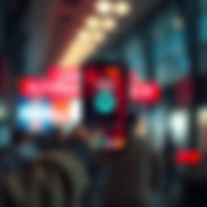 A visually striking mobile app interface
