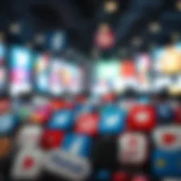 Diverse social media icons representing various platforms