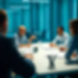 Strategic planning session with advisors