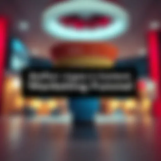 Visual representation of the content marketing funnel stages