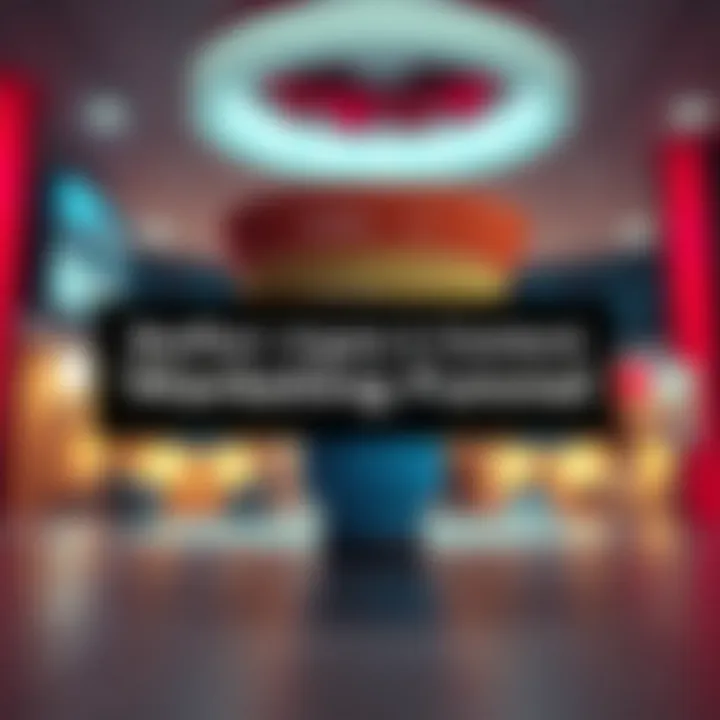 Visual representation of the content marketing funnel stages