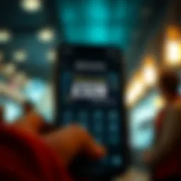 Digital interface showcasing a gift card app