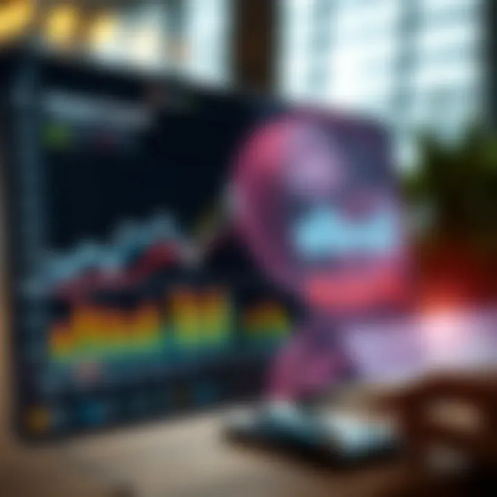 Graph showing market trends and analysis results