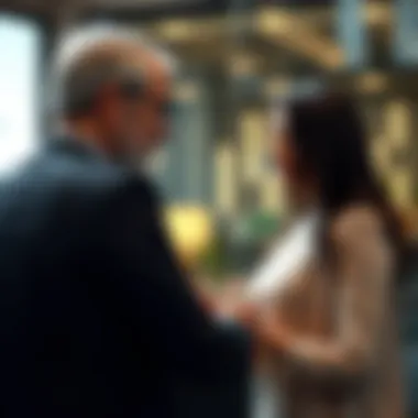 Building Connections Through Mentorship A dynamic mentoring relationship depicted in a professional context