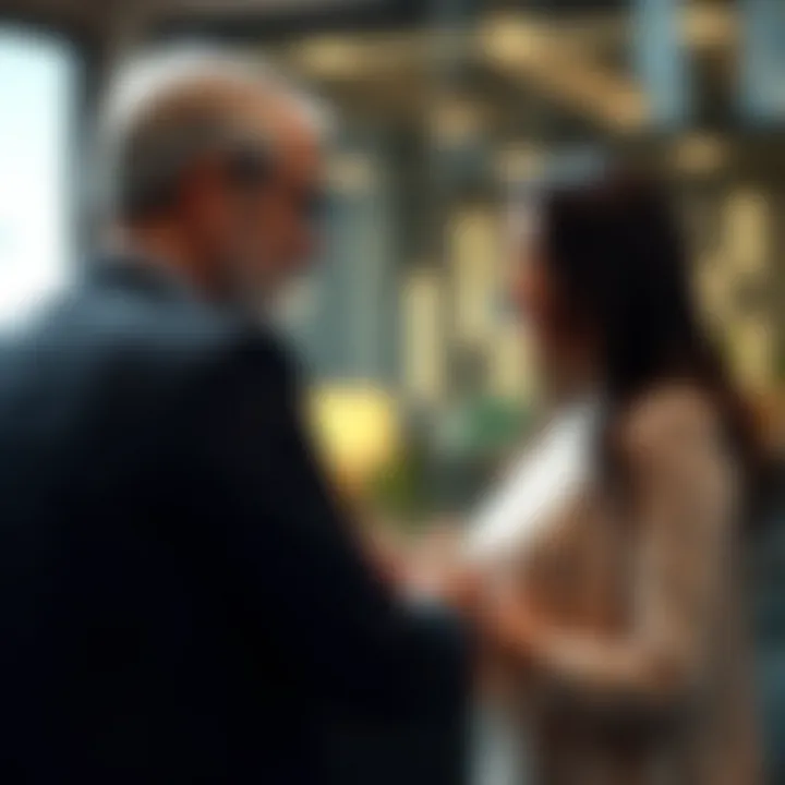 Building Connections Through Mentorship A dynamic mentoring relationship depicted in a professional context