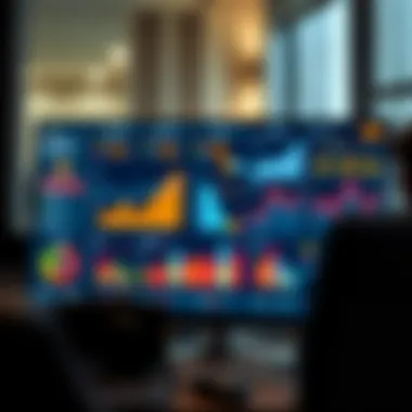 Metrics that Matter for Small Businesses A vibrant digital dashboard displaying various social media metrics.