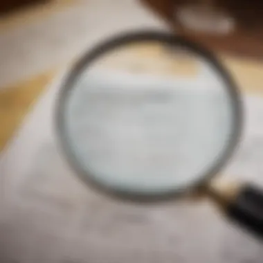 A magnifying glass over a market analysis report