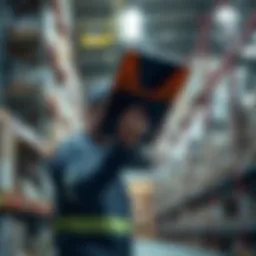 Warehouse scanning system in action