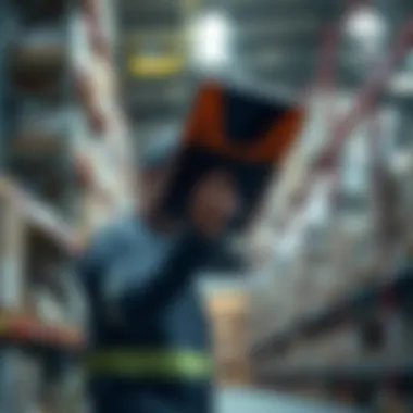 Warehouse scanning system in action