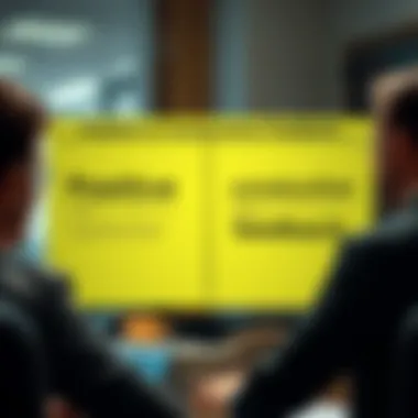 Visual representation of positive and constructive feedback