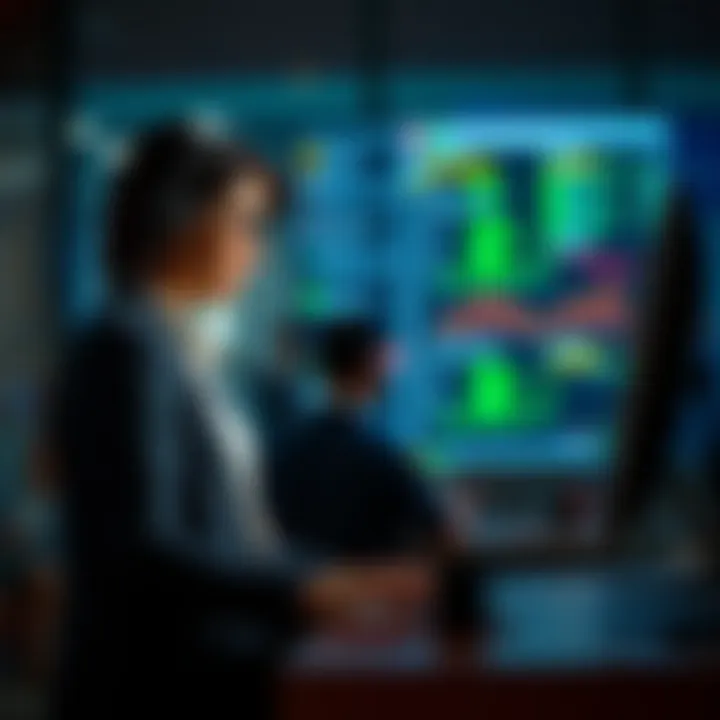 Entrepreneur engaging with client data in CRM