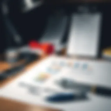 A strategic business plan on a desk with tools.