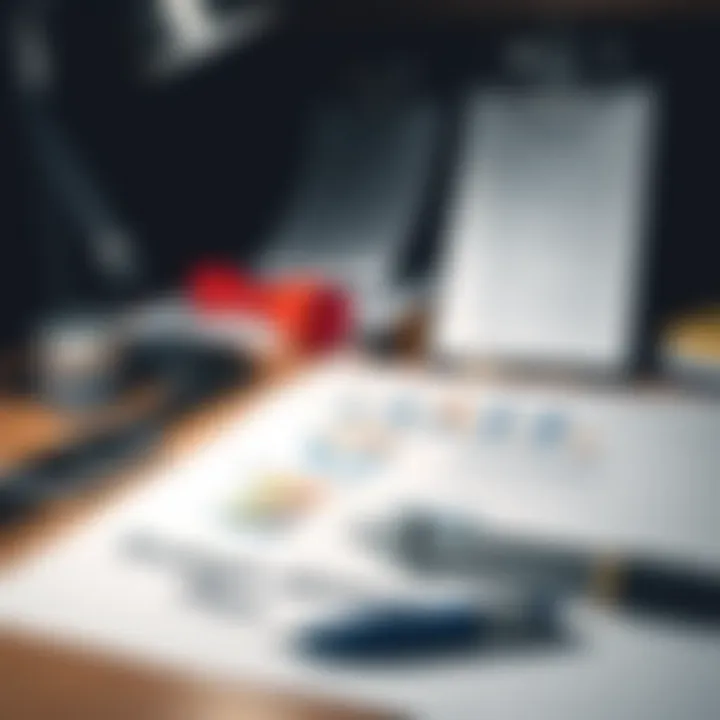 A strategic business plan on a desk with tools.