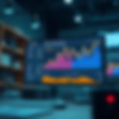 A digital marketing campaign display showcasing analytics.